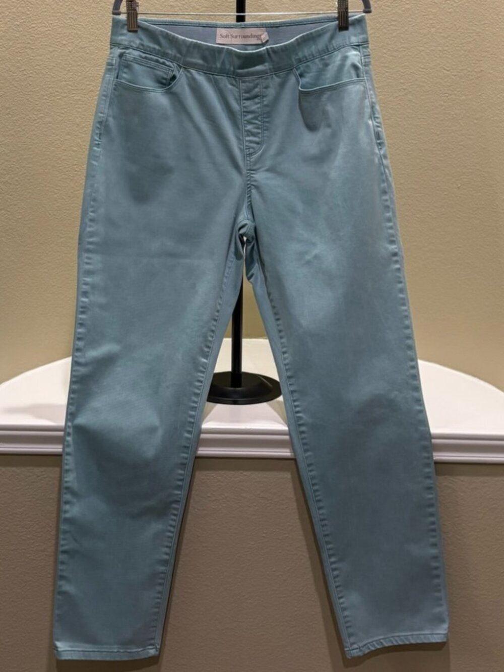 Soft Surrounding Cotton Pull-up Light Green Jeggings Pant